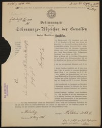 Bestimmungen über das Erkennungs-Abzeichen der Genossen des Freien Deutschen Hochstifts - Eduard Lobstein