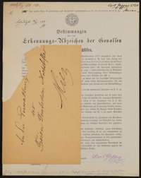 Bestimmungen über das Erkennungs-Abzeichen der Genossen des Freien Deutschen Hochstifts - Carl Geggus