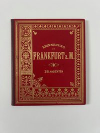 Unbekannter Hersteller, Erinnerung an Frankfurt a. M., 36 Ansichten, Leporello mit 36 Lithographien, ca. 1895.