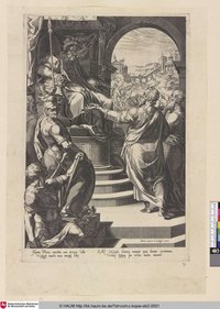 [Mose und Aaron vor dem Pharao; Moses and Aaron before the Pharao; Exod. 5, 1-2]