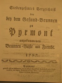 Gesund-Brunnen zu Pyrmont Anno 1797 - 17. Fortsetzung