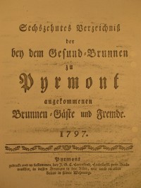 Gesund-Brunnen zu Pyrmont Anno 1797 - 16. Fortsetzung