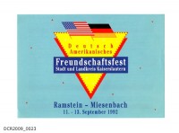 Programm, Faltblatt, Deutsch Amerikanisches Freundschaftsfest, Stadt und Landkreis Kaiserslautern