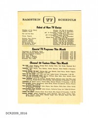 Fernsehprogramm, Ramstein TV Schedule