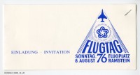 Einladungskarte, Flugtag 76, Flugplatz Ramstein
