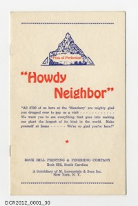 Informationsschrift Howdy Neighbor