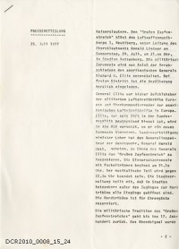 Pressemitteilung, Den "Großen Zapfenstreich" bläst das Luftwaffenmusikkorps 1, Neubiberg