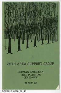 Programm, German - American Tree Planting Ceremony