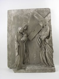 Kreuzwegszene, Jesus trifft zwei Frauen
