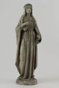 Weibliche Figur / Heilige mit Blütenkrone
