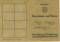 Einsatzkarte "Auferstanden aus Ruinen" über geleistete Aufbaustunden in Niesky