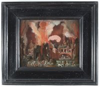 Mehrschichtglasbild "Die Zerstörung der Stadt Troja"