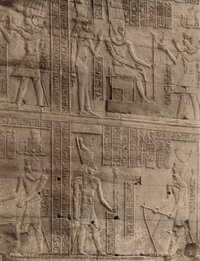 Fotografie Relief im Tempel von Edfu 1