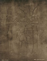 Fotografie Relief im Tempel von Edfu 2