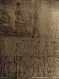 Fotografie Relief im Tempel Ramses III.