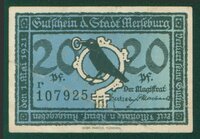 Notgeldschein der Stadt Merseburg "20 Pfennig" No. 107925