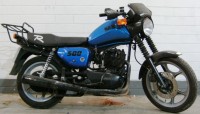 Motorrad MZ 500 R als Polizeifahrzeug in Farbe blau