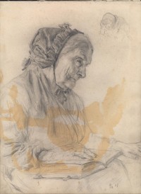 Alte Frau mit Buch