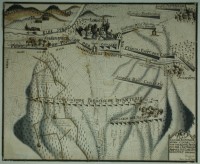Plan von der Battailie / so den 1ten Octob. 1756 von der Königl. Preuss. Mit der Oesterreich. Armee bei Lobositz Geliefert worden.