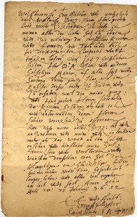 Brief von Samuel Scheidt an den Rat der Stadt Bitterfeld
