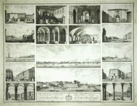 Sammlung von verschiedenen Veduten der Stadt und des Hafens von Livorno