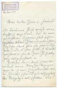 Brief von Robert Franz an unbekannt