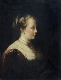 Brustbild einer jungen Frau