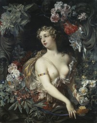 Damen-Bildnis mit blonden Locken als Flora
