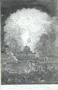 Feuerwerk über der Engelsburg (Mausoleum Hadriani)