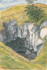 Zeichnung der Gipshöhle "Kuhstall"