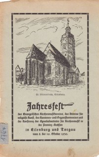 Programm zum Jahresfest verschiedener Vereine in Eilenburg und Torgau, 1930