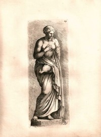 Frauenstatue mit Vogel (Leda?)