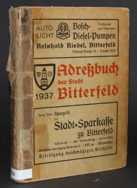 Adressbuch der Stadt Bitterfeld 1937