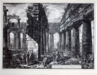 Neptuntempel in Paestum/ Ruine des Pronaos