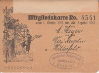 Mitgliedskarte Kegelverein "Drei Kugeln" Bitterfeld