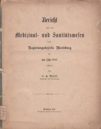 Bericht über das Medizinal- und Sanitätswesen des Regierungsbezirks Merseburg, 1880