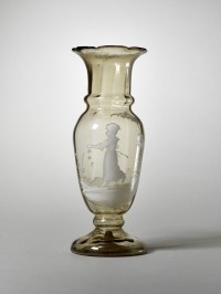 Vase mit Schneemalerei