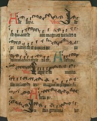 Mittelalterliche Handschrift (Seite aus einem Responsorium?)