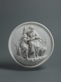 Relieftondo Dionysos mit Nymphe