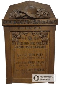 Gedenktafel "Verein ehemaliger Fusstruppen Bitterfeld"