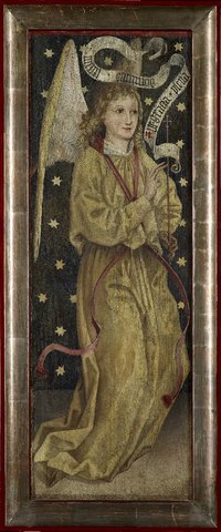 Zwei Tafelmalereien mit Erzengel Gabriel und der Heiligen Elisabeth von Thüringen