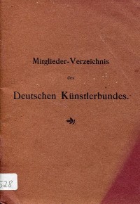 Mitgliederverzeichnis des Deutschen Künstlerbundes