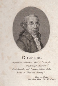 Porträt Johann Wilhelm Ludwig Gleim von C. Müller nach Caroline Tischbein nach Johann Friedrich August Tischbein