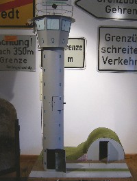 Modell eines Grenzturms vom Typ BT 11
