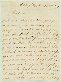 Brief von Königin Caroline von Großbritannien an Markgraf Karl von Brandenburg-Ansbach