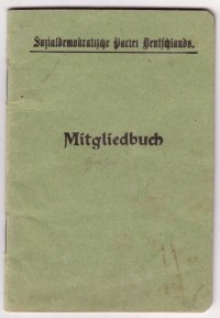 Mitgliedsbuch der Sozialdemokratischen Partei Deutschlands
