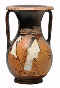 Sogenannte "Kertscher Vase": Köpfe von Göttin, Greif und Pferd